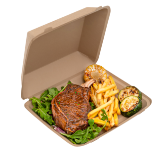 Бумажный контейнер OneGo 1000 мл - (цена за 1 коробку - в 1 коробке 280 штук).