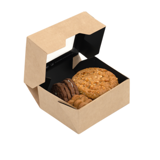 Бумажный контейнер OneBox 350 мл Чёрный - (цена за 1 коробку - в 1 коробке 600 штук).