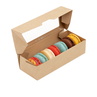 Бумажный контейнер OneBox 500 мл Крафт - (цена за 1 коробку - в 1 коробке 350 штук).