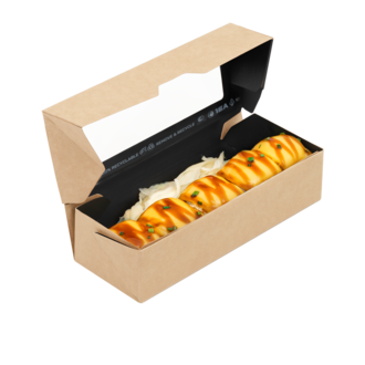 Бумажный контейнер OneBox 500 мл Чёрный - (цена за 1 коробку - в 1 коробке 350 штук).