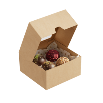 Бумажный контейнер OneBox 650 мл Крафт - (цена за 1 коробку - в 1 коробке 400 штук).