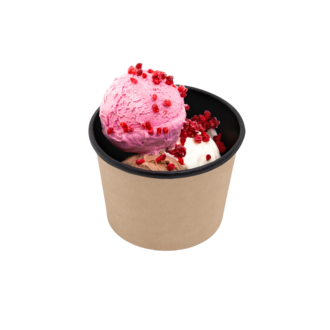 Бумажный супник OneBowl Ultraproof 380 мл Чёрный - (цена за 1 коробку - в 1 коробке 550 штук).