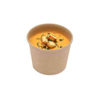 Бумажный супник OneBowl Ultraproof 450 мл Крафт - (цена за 1 коробку - в 1 коробке 550 штук).