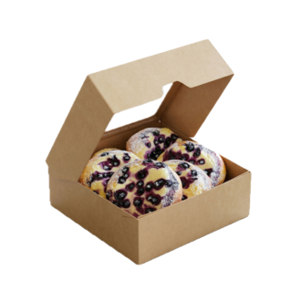 Бумажный контейнер OneBox 1230 мл Крафт - (цена за 1 коробку - в 1 коробке 250 штук).